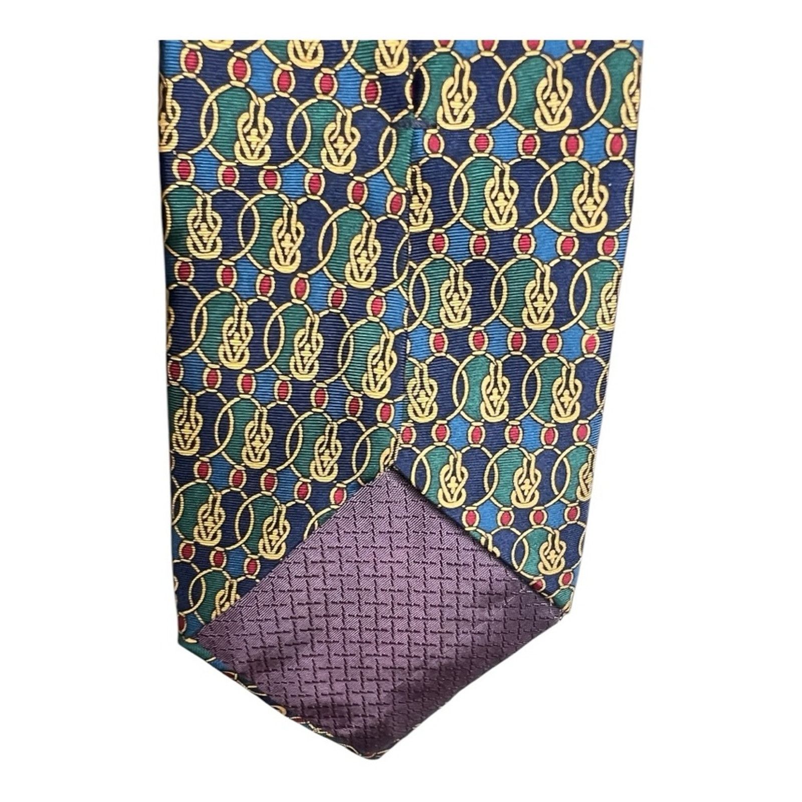 Dior Dior Gold and Blue Tie Accessories Size ONE SIZE - 7 Thumbnail