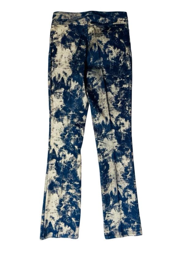 Bebe Bebe Phantom Wash Carmen Tie Dye Indigo & Gold Denim Jeans Size 27" / US 4 / IT 40 - 4 Thumbnail