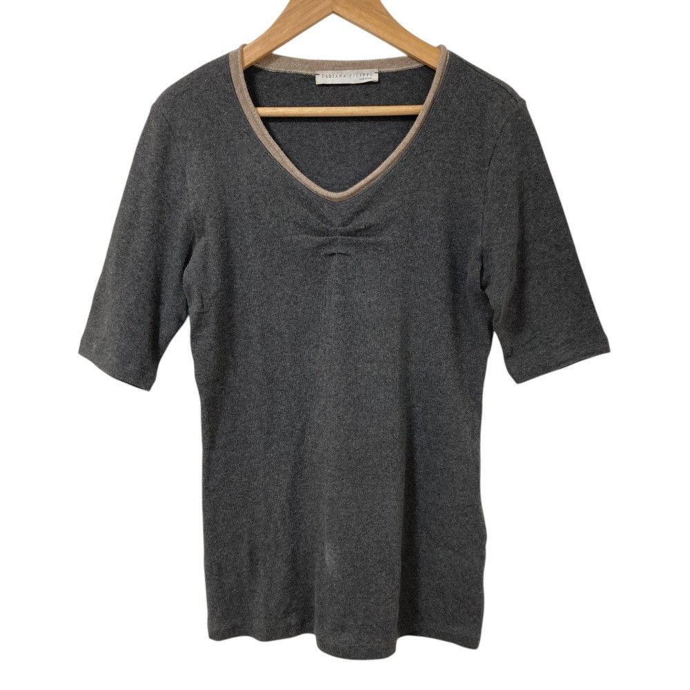 Other Other FABIANA FILIPPI V Neck Knit Top Textile Tops DUTY FREE for USA Size ONE SIZE - 1 Thumbnail
