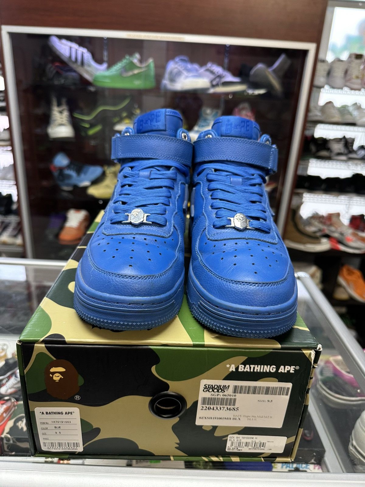 Bape Bape Bapesta Hi (Blue) Size US 9.5 / EU 42-43 - 3 Thumbnail
