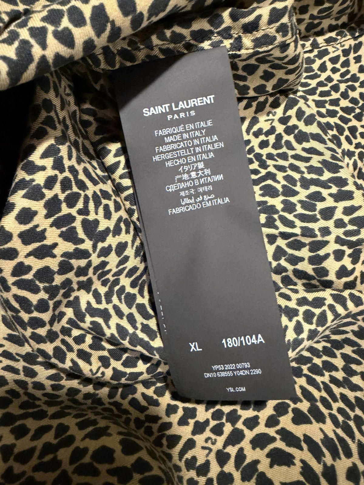 Saint Laurent Paris Saint Laurent men leopard print shirt.XL. $890 Size US XL / EU 56 / 4 - 8 Thumbnail