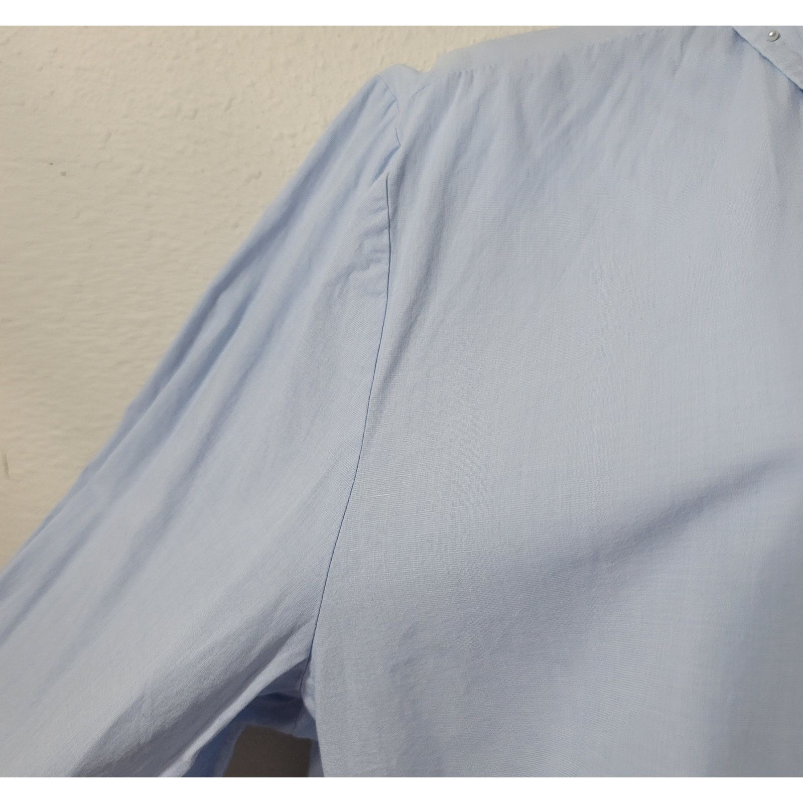 Other Peck&Peck Light Blue Pearl Button Up Top XL Pearls On Collar Size XL / US 12-14 / IT 48-50 - 7 Thumbnail