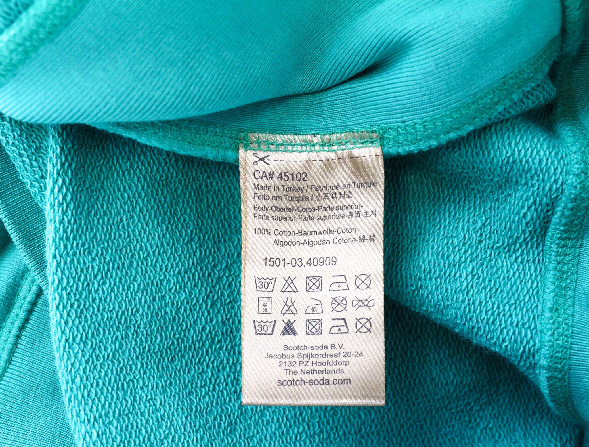 Scotch & Soda 2XL Green Graphic Fleece Sweatshirt 75026 Size US XXL / EU 58 / 5 - 6 Thumbnail