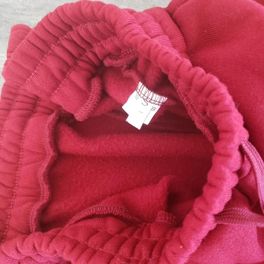 Shein Dark Red Bossy High Waist Banded Sweats Size 28" / US 6 / IT 42 - 3 Thumbnail