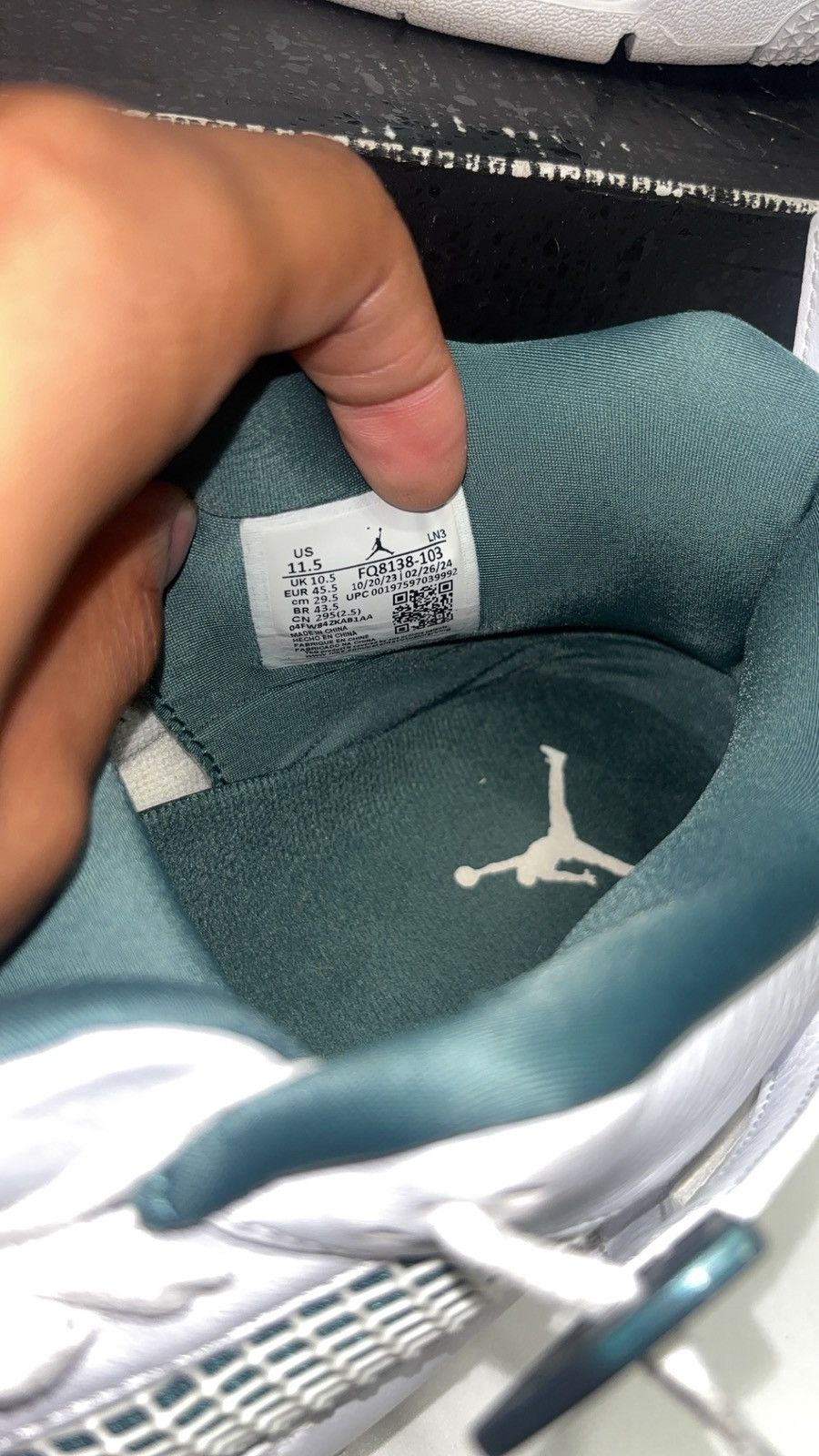Jordan Brand Air Jordan 4 Retro Oxidized Green Size 11.5 FQ8138-103 Size US 11.5 / EU 44-45 - 6 Thumbnail