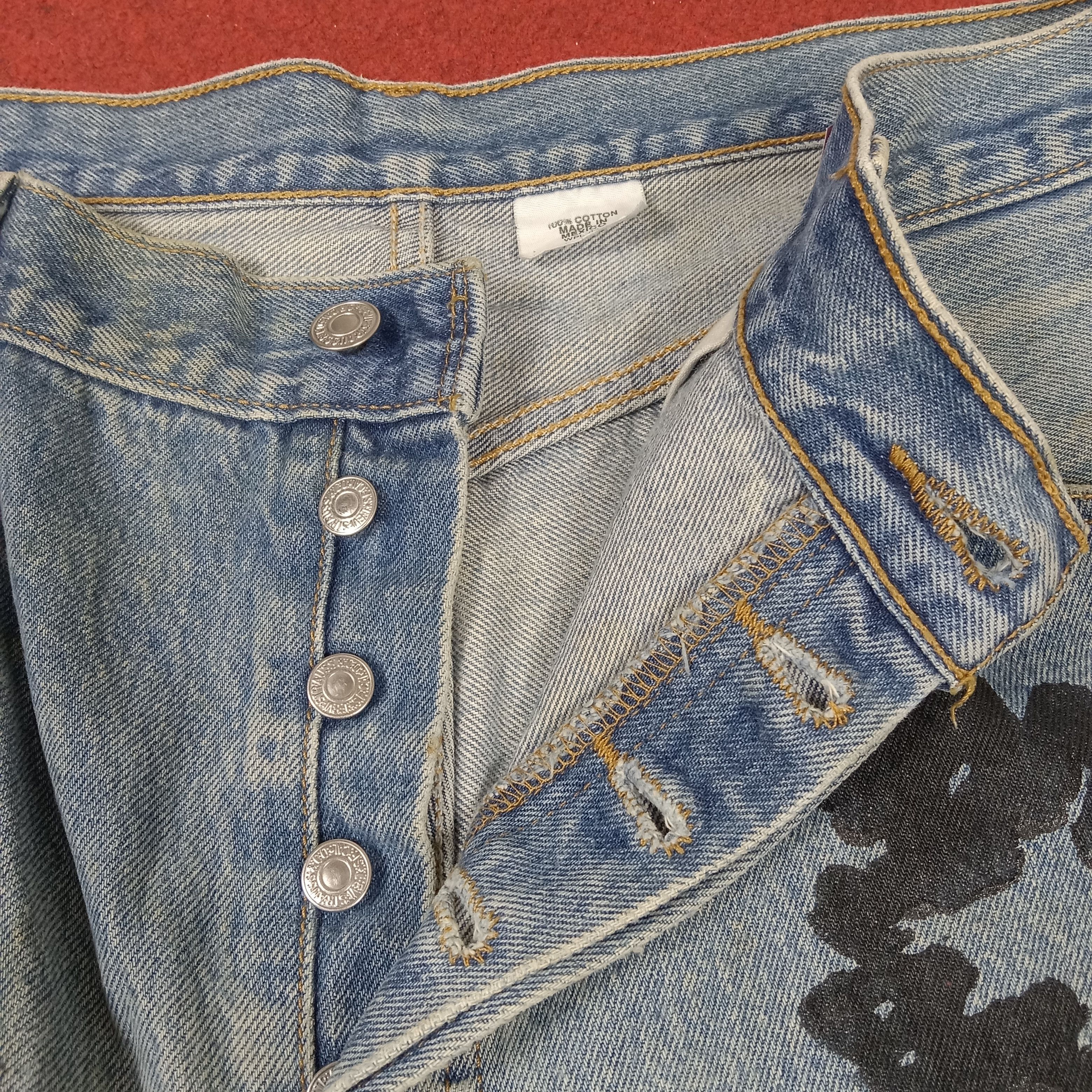 Levi's Levis Streetwear Style Custom Flowers Design Jeans Size US 37 - 12 Thumbnail