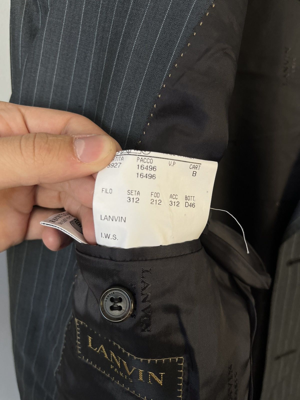 Lanvin × Vintage Lanvin Vintage Luxury Classic Striped Blazer Jacket Italy Size 38R - 12 Thumbnail