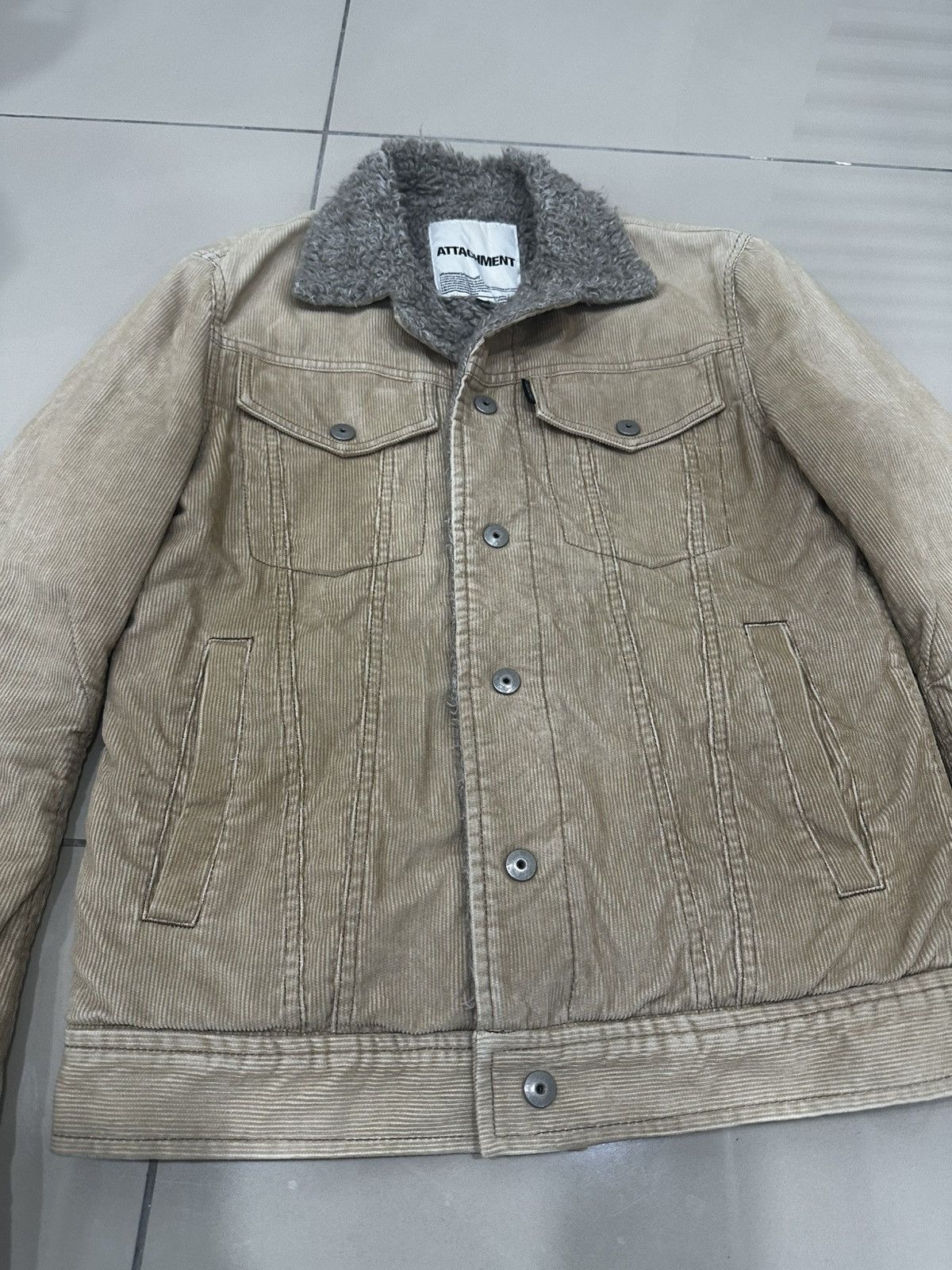 Attachment Attachment Trucker Jacket Corduroy Sherpa Design Jacket Size US S / EU 44-46 / 1 - 7 Thumbnail