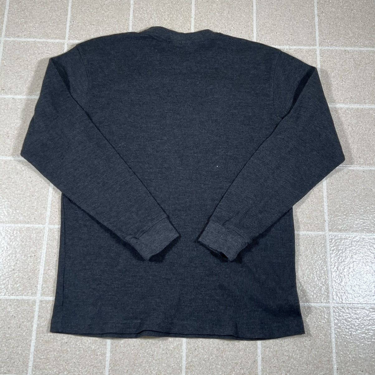 Southpole Grey Southpole Thermal Long Sleeve Shirt Waffle Knit Grunge Size US L / EU 52-54 / 3 - 3 Thumbnail