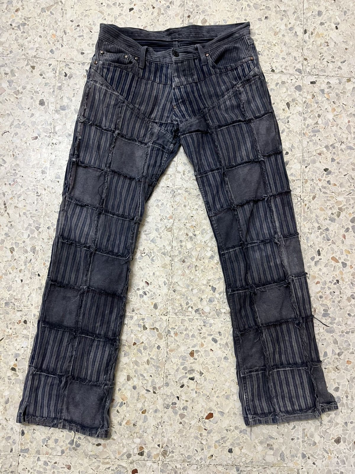 Issey Miyake × Japanese Brand Distressed Japanese brand AYUITE patchwork denim Size US 30 / EU 46 - 1 Thumbnail
