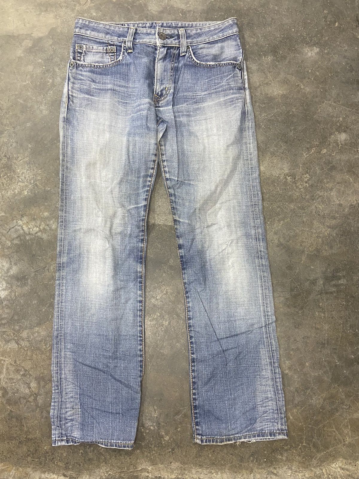 KMRii 🔥 Edwin 503 jeans Edwin Blue trip washed distressed Size US 33 - 1 Thumbnail