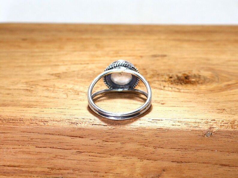 Handmade Clear Quartz Ring: 925 Silver Gemstone, April Birthstone Size ONE SIZE - 6 Thumbnail