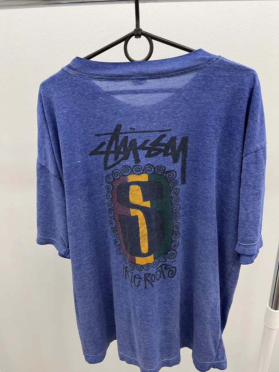 Stussy Vintage 90s Stussy Irie Roots Rasta T-Shirt Tee Size US L / EU 52-54 / 3 - 2 Thumbnail