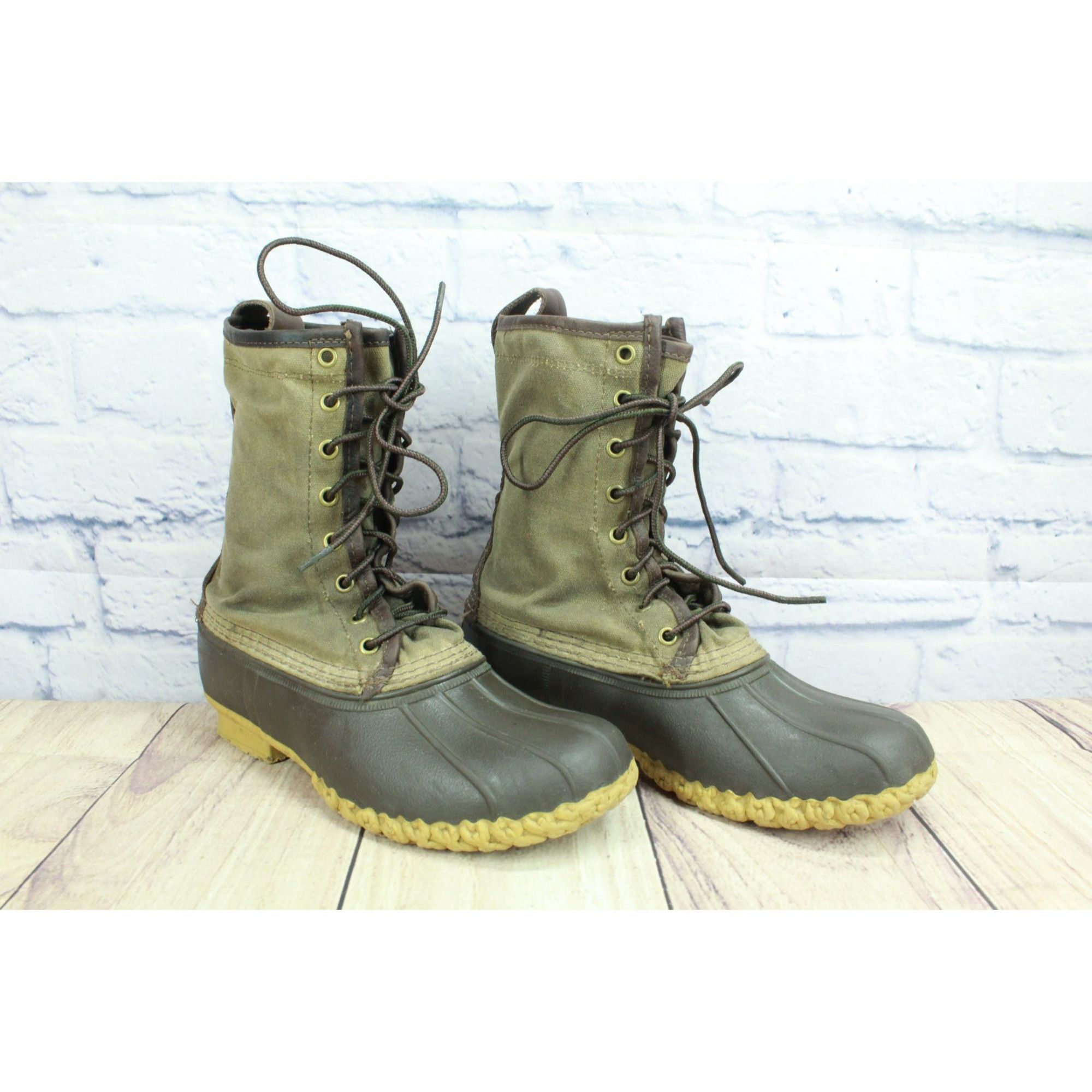 Canvas × L.L. Bean LL Bean Signature Waxed Canvas Unlined Hunting Duck Boots Size US 8 / IT 38 - 3 Thumbnail