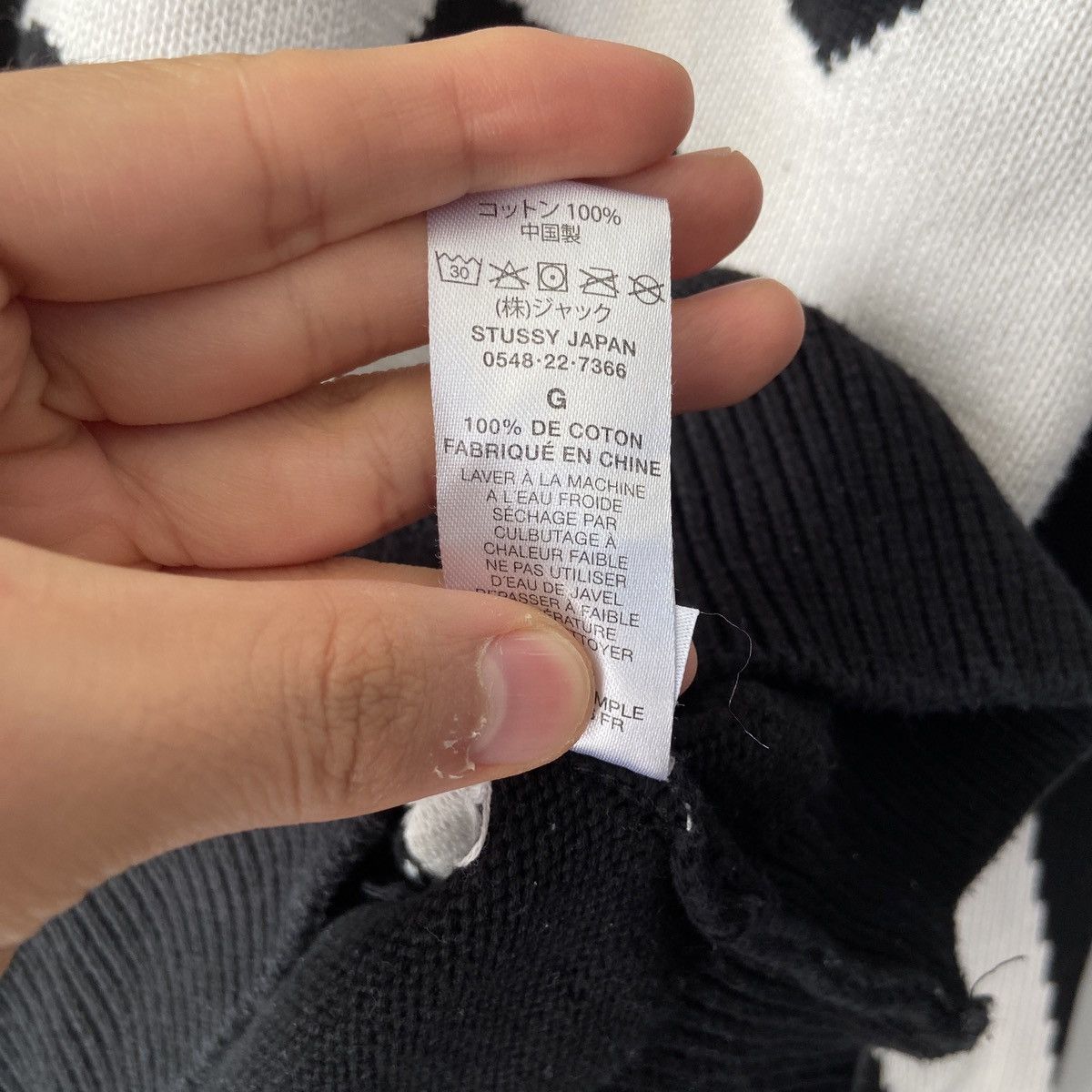 Stussy Rare! STUSSY STOCK KNIT SWEATER - BLACK Size US L / EU 52-54 / 3 - 9 Thumbnail