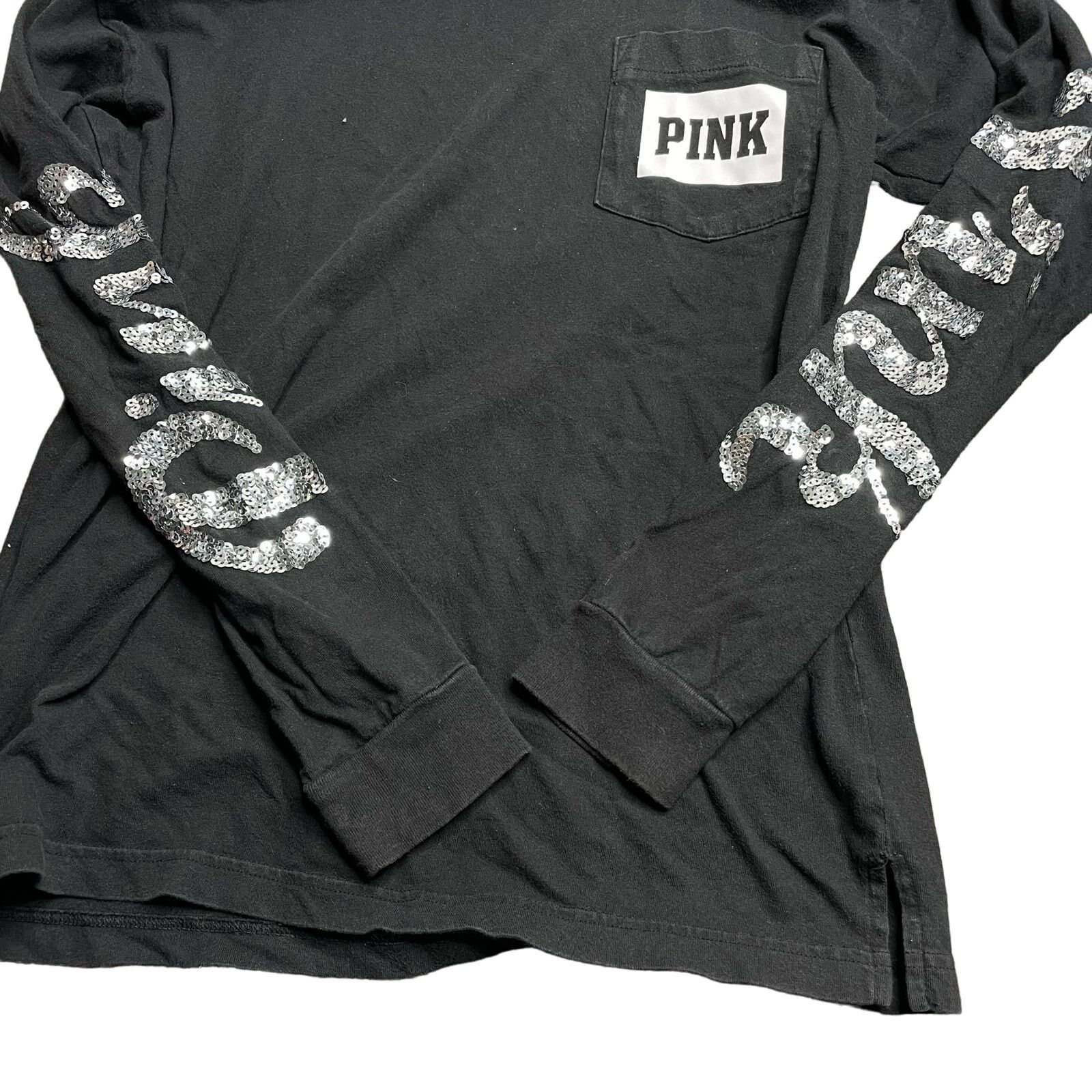 Victoria's Secret VS PINK Sequin Cotton Long Sleeve Size XS / US 0-2 / IT 36-38 - 3 Thumbnail