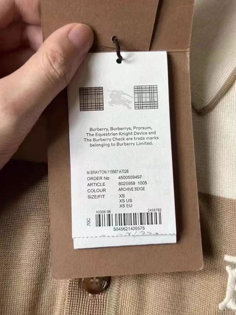 Burberry Burberry Burberry Brown Color-Block TB Embroidered Polo-25 Size US XS / EU 42 / 0 - 3 Thumbnail