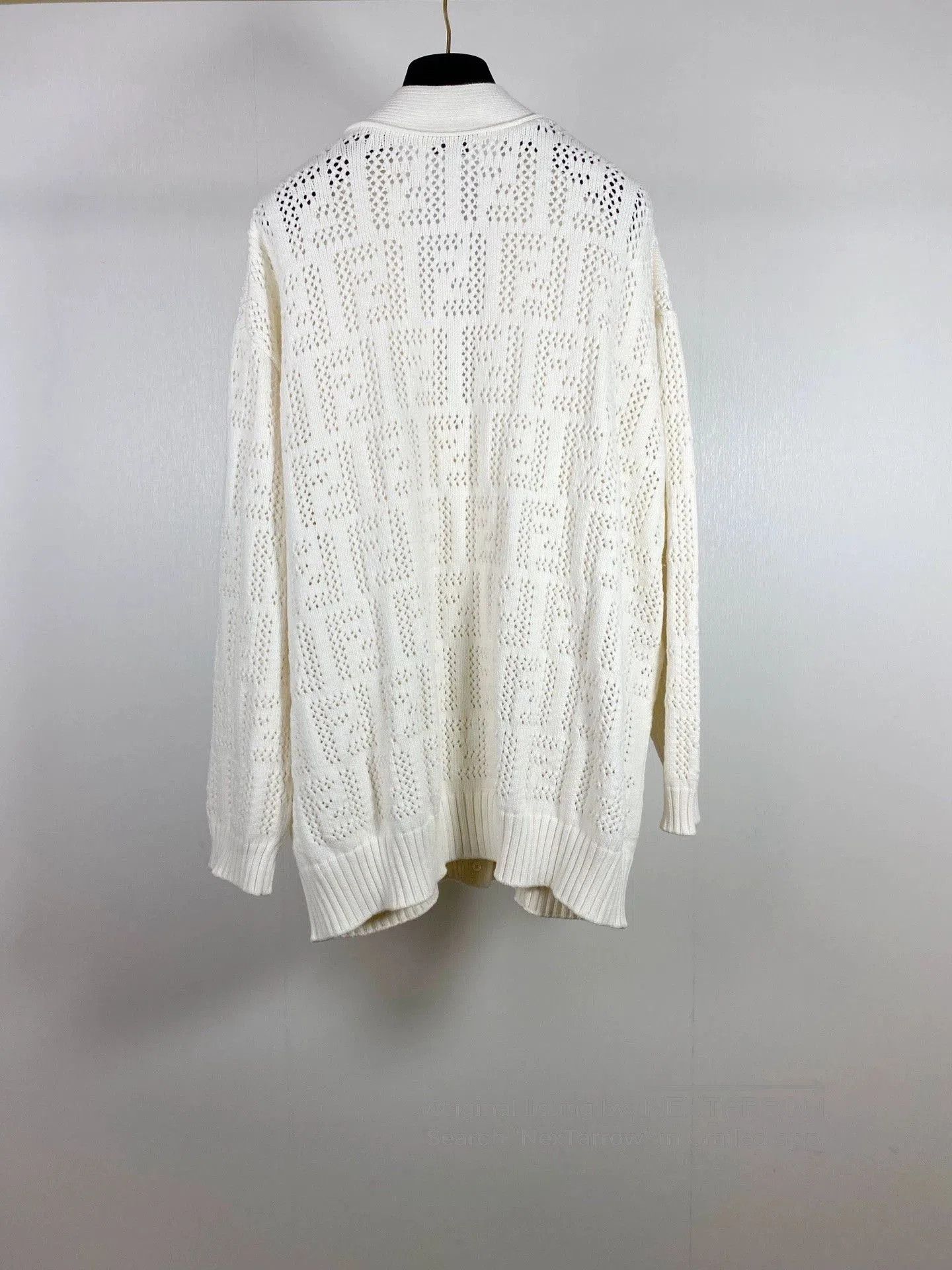 Fendi Fendi Perforated Logo Cardigan. Size US XL / EU 56 / 4 - 2 Thumbnail