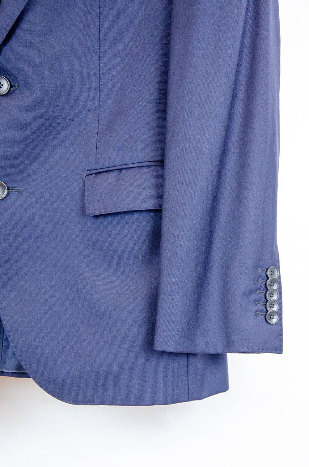 Hugo Boss Hugo Boss Tailored Super 150 Wool Navy Blazer Loro Piana 48 Size 38R - 3 Thumbnail