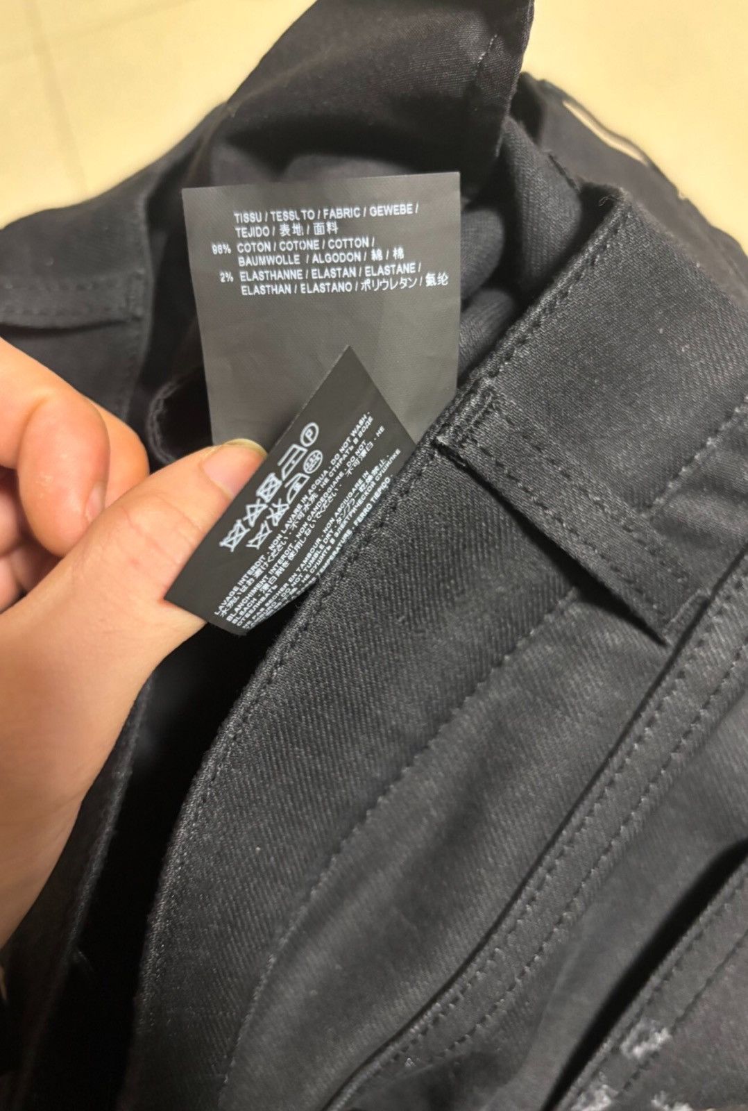 Saint Laurent Paris Saint Laurent SLP 2016FW D02 Black Slashed Destroyed Jeans Size US 30 / EU 46 - 5 Thumbnail