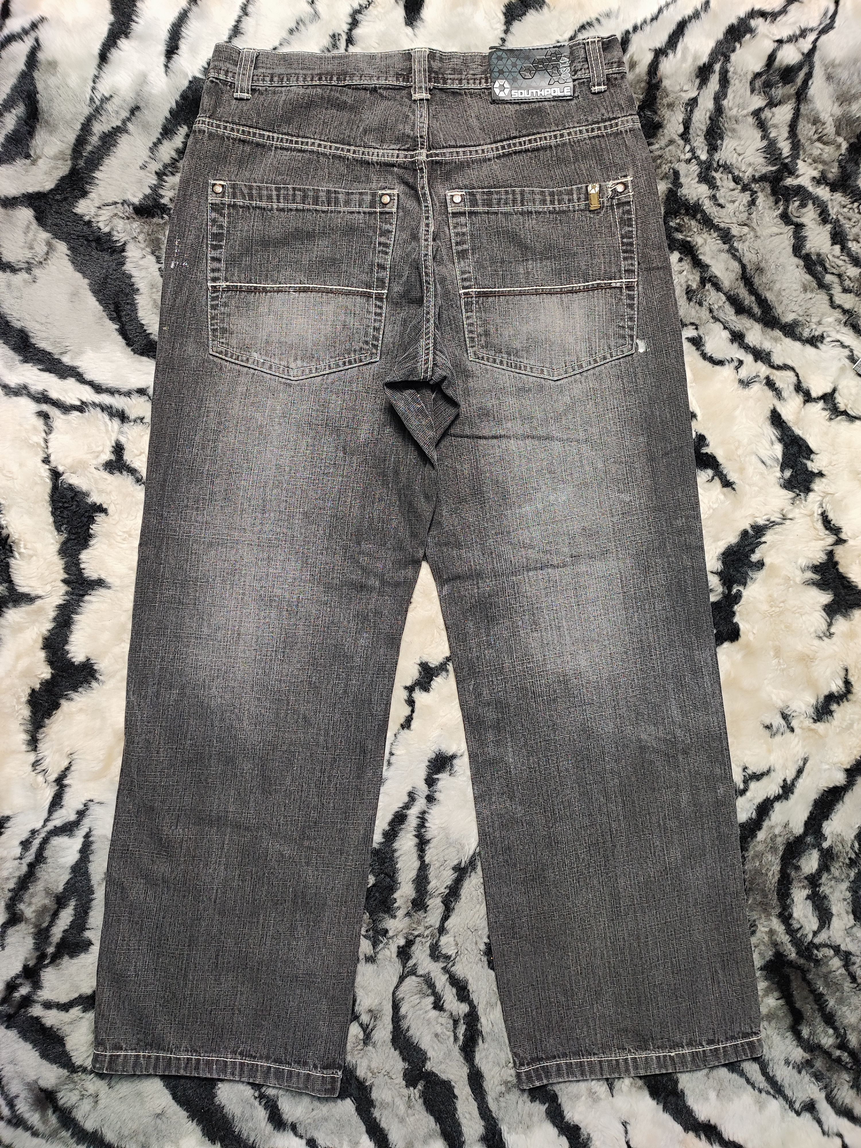 Southpole Crazy Y2K Baggy Southpole Jeans Wide Leg Grunge Skater JNCO Size US 33 - 9 Thumbnail