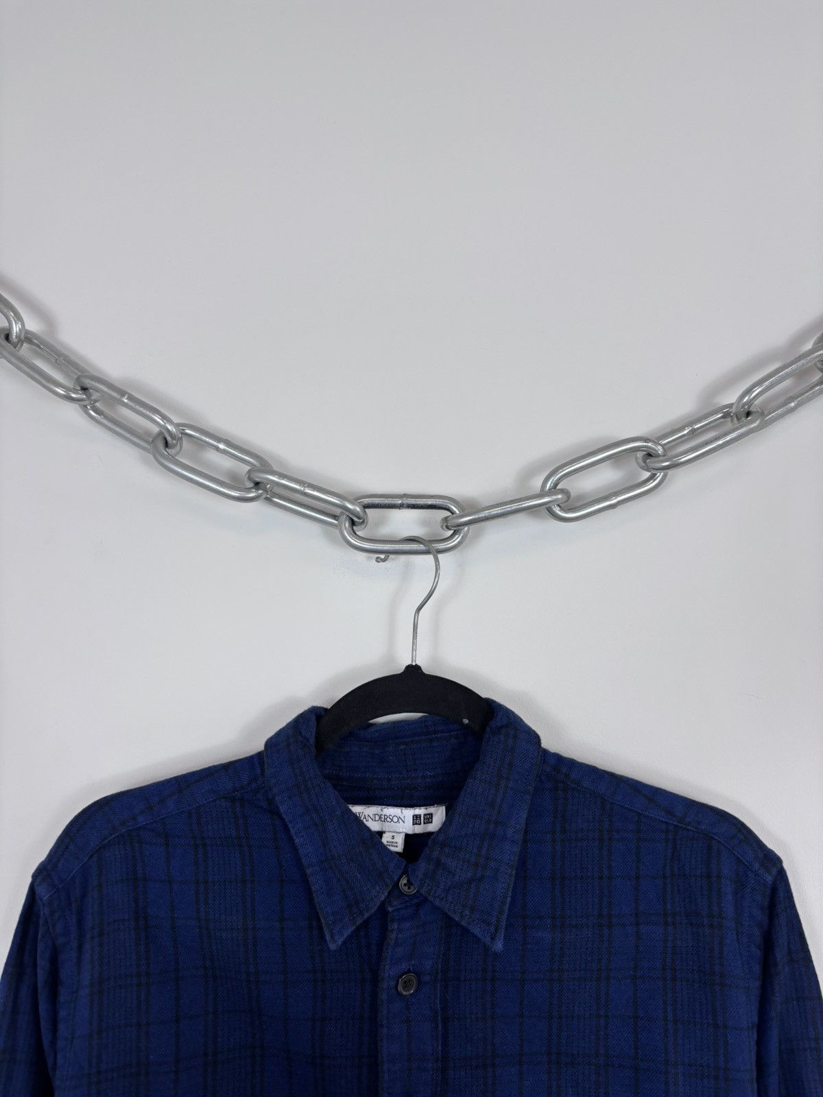 JW Anderson × Uniqlo JW Anderson X Uniqlo Men’s Blue Checkered Flannel Shirt Size US S / EU 44-46 / 1 - 3 Thumbnail