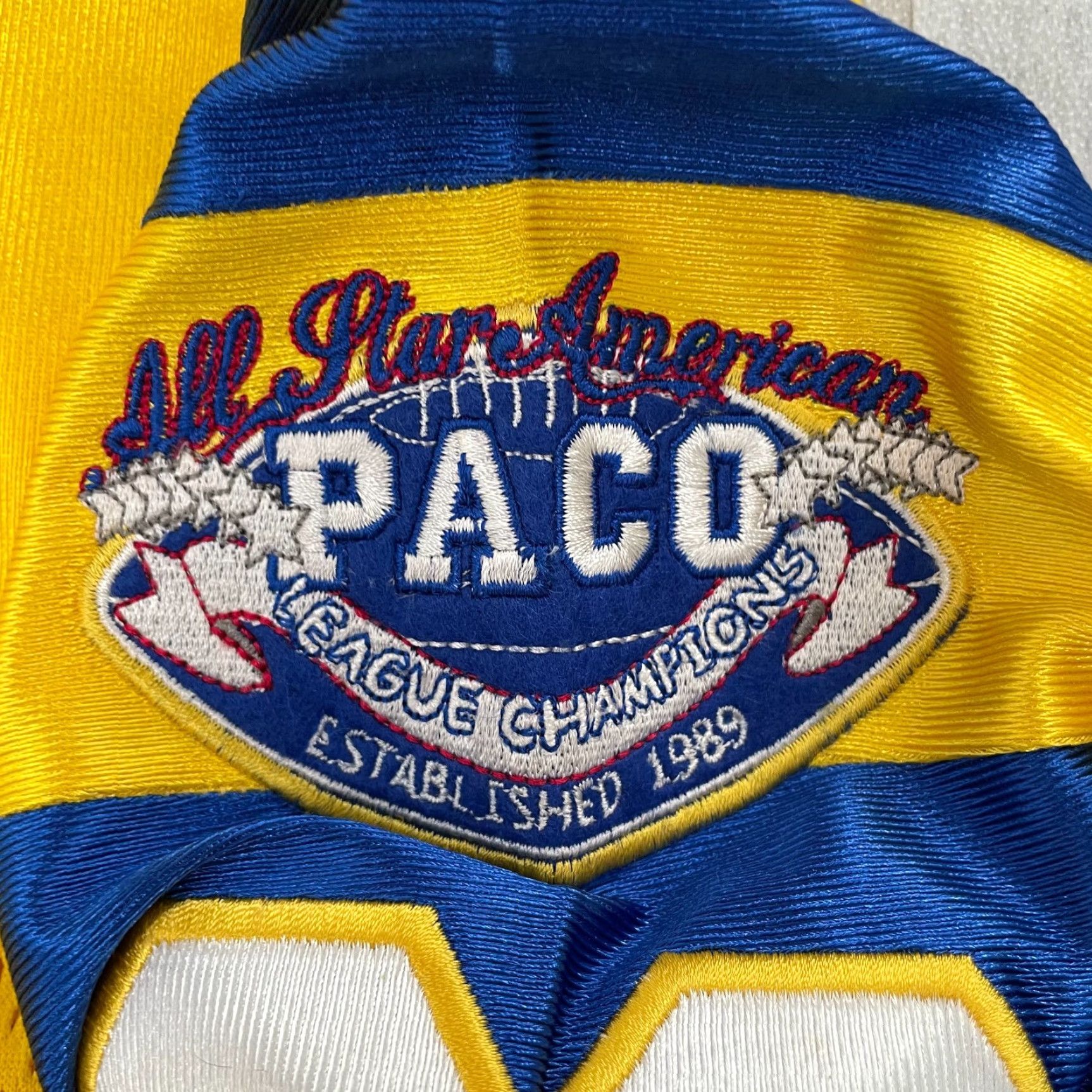 Vintage VINTAGE Paco Athletics Shirt Adult 2XL Yellow Football Jersey 90s Streetwear Mens Shirt Size US XXL / EU 58 / 5 - 3 Thumbnail