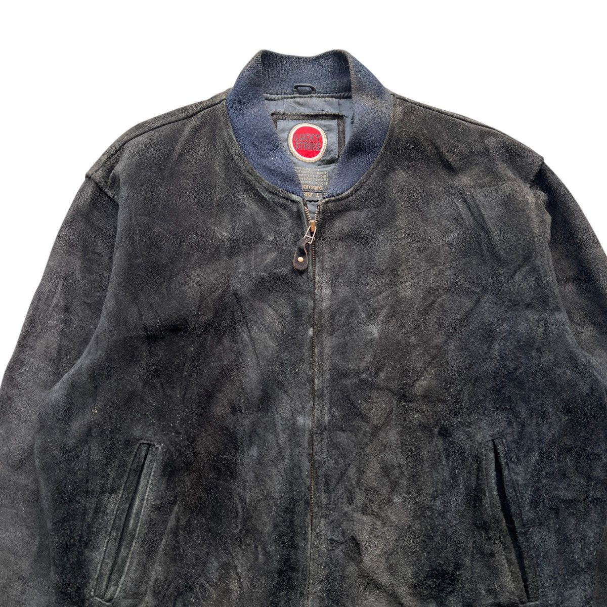 Sports Specialties 🔥 VINTAGE LUCKY STRIKE SUEDE COWHIDE BOMBER JACKET SIZE L Size US L / EU 52-54 / 3 - 5 Thumbnail