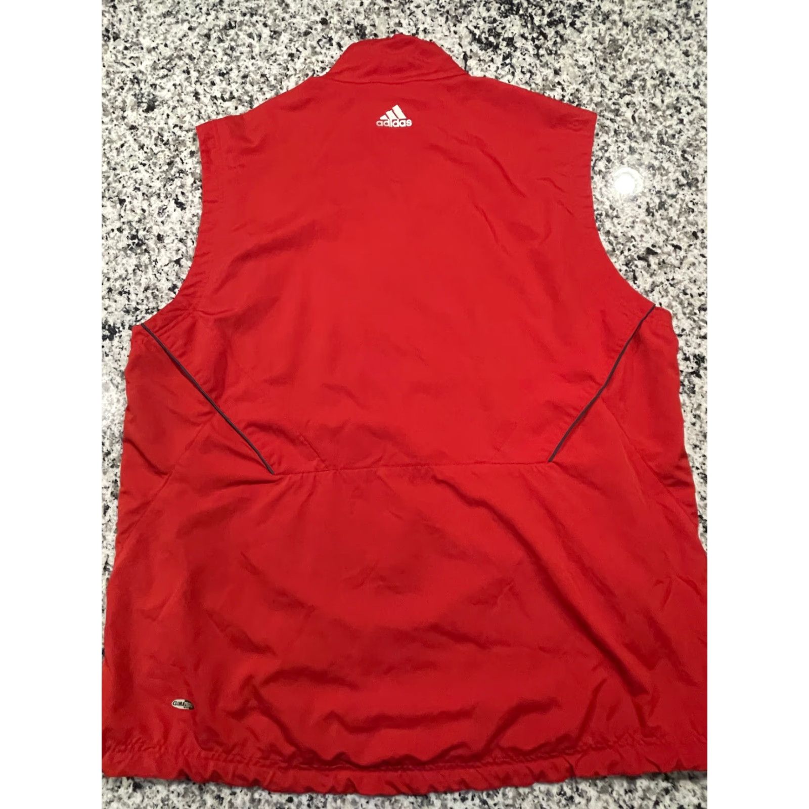 Adidas Adidas Wind ClimaProof Vest XL Sleeveless Full Zip Jacket Men Red Size US XL / EU 56 / 4 - 4 Thumbnail