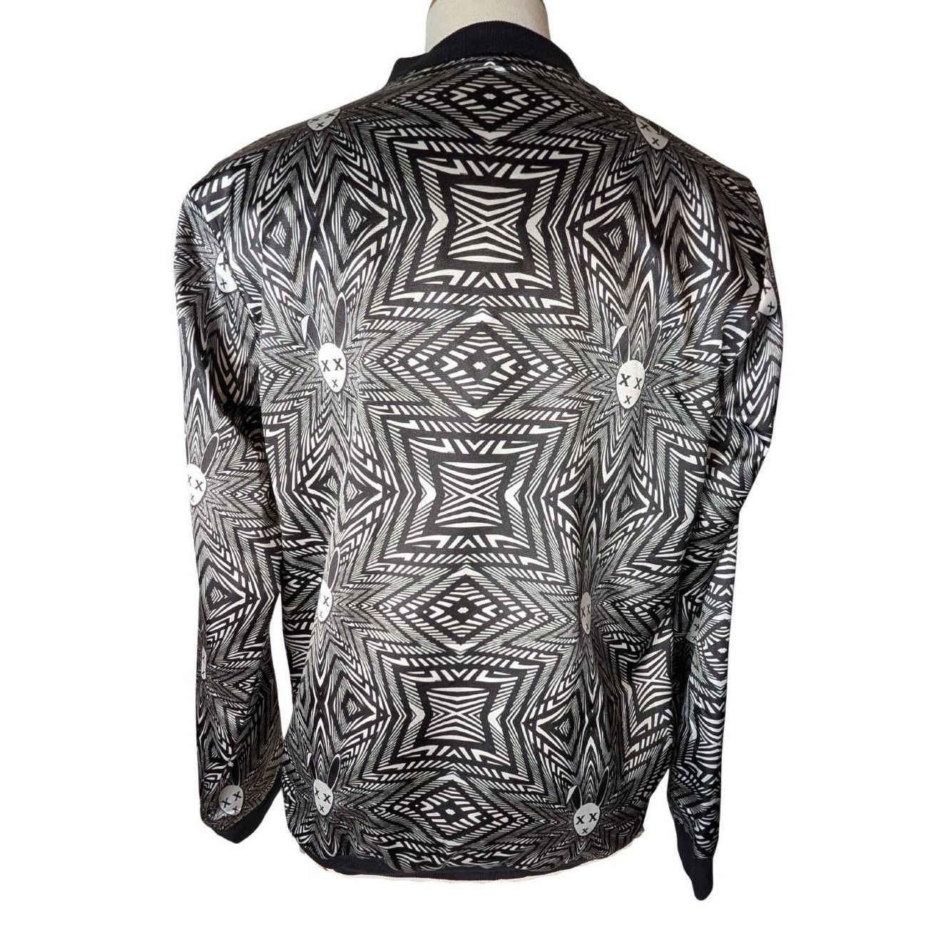 Unknown London Mister Triple X Designer Swim Track Jacket Black White Men’s Size US L / EU 52-54 / 3 - 2 Thumbnail