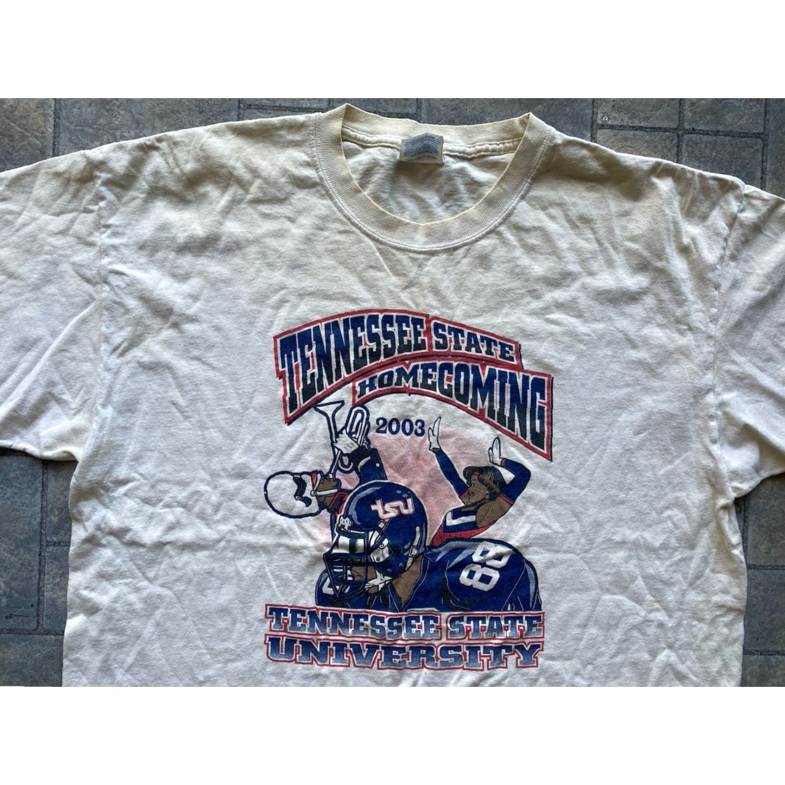 Hanes VINTAGE Hanes Shirt XL White University College Tennessee State University HBCU 2003 Mens Size US XL / EU 56 / 4 - 7 Thumbnail