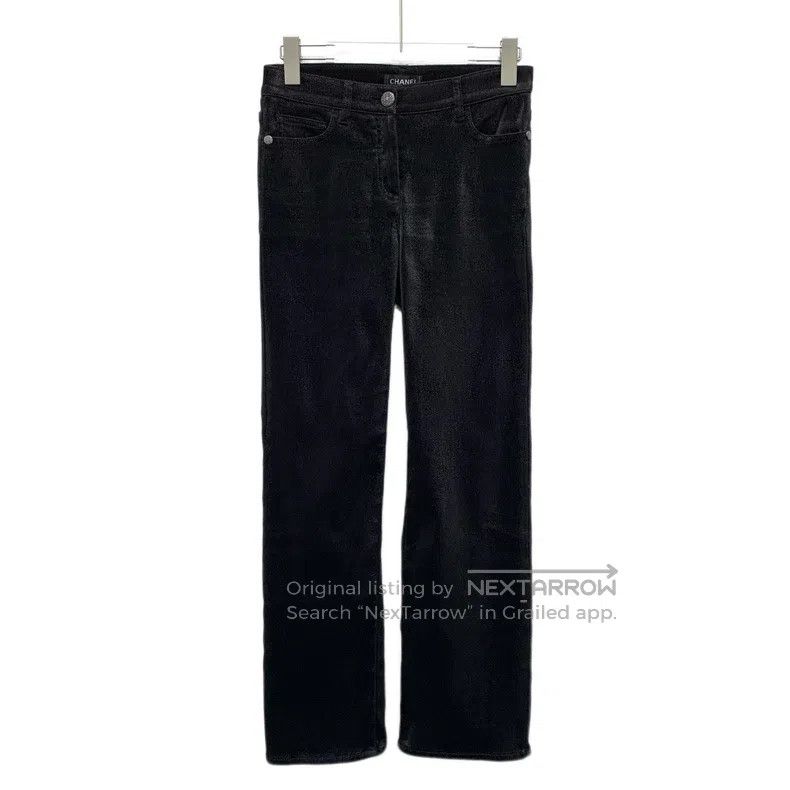 Chanel Chanel Black old-fashioned cotton casual denim trousers Size 24" / US 00 / IT 34 - 1 Thumbnail
