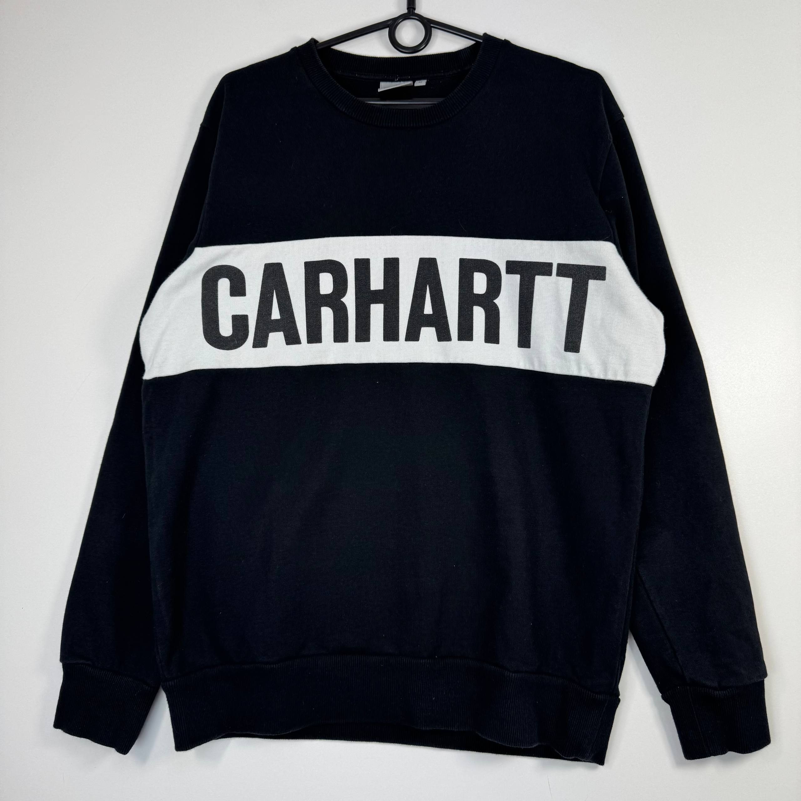 Carhartt Carhartt Big Logo Crewneck Sweatshirt Black Mens Size M Size US M / EU 48-50 / 2 - 1 Thumbnail