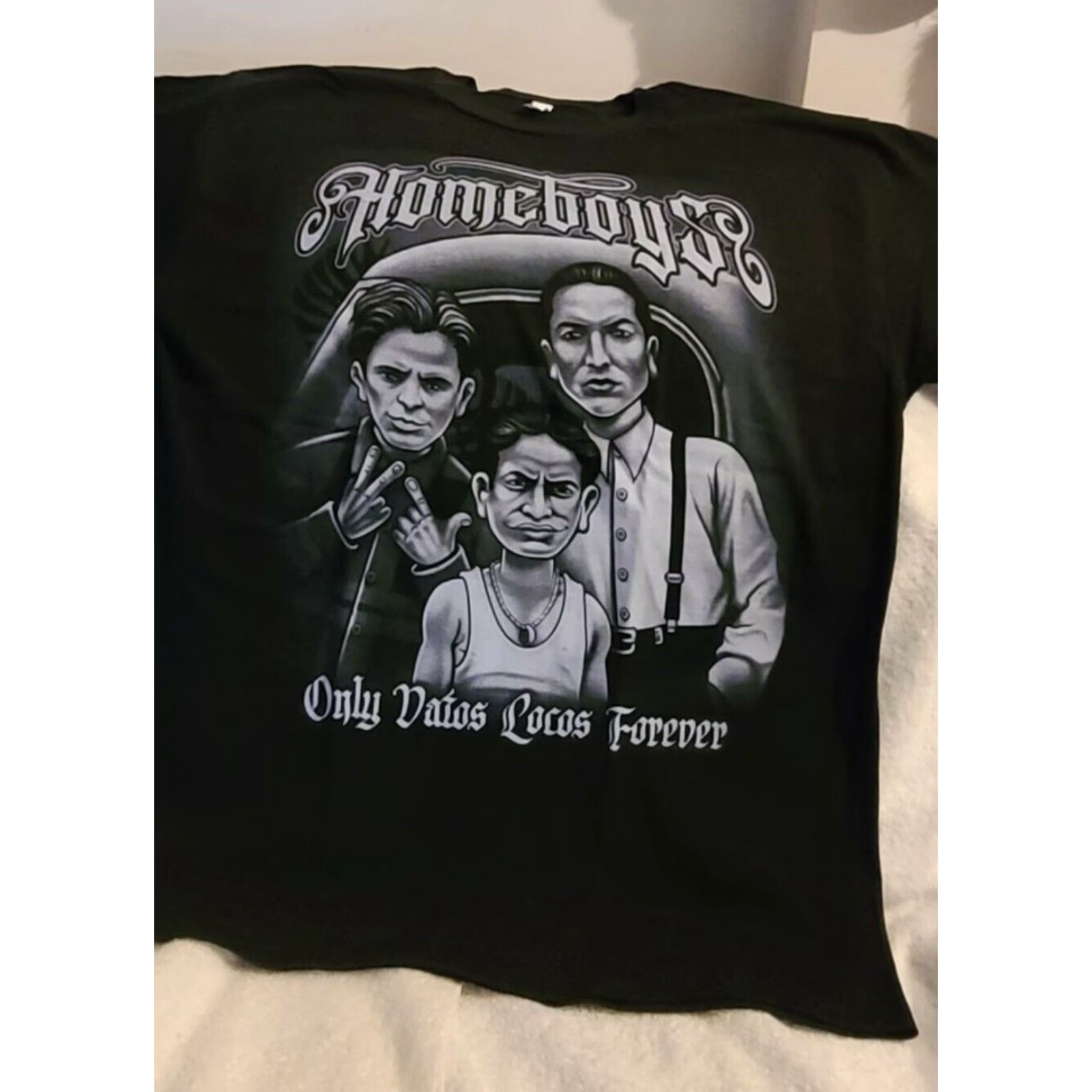 Vintage Homeboys Mens Black Extra Large XL Cotton T-Shirt Size US XL / EU 56 / 4 - 2 Thumbnail