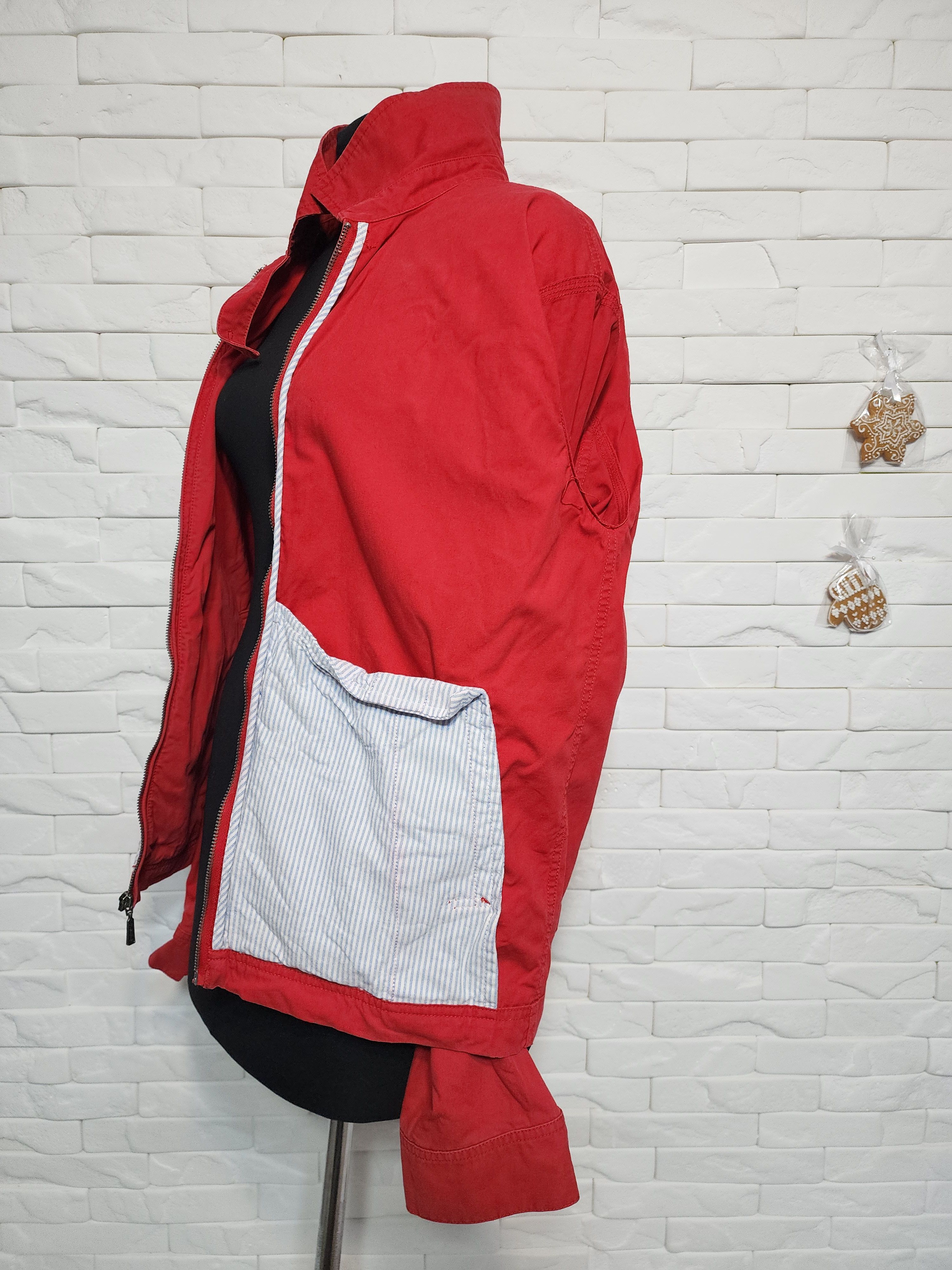 Tommy Hilfiger Red Denim Men's Jacket: Zippered Front. Size US M / EU 48-50 / 2 - 9 Thumbnail