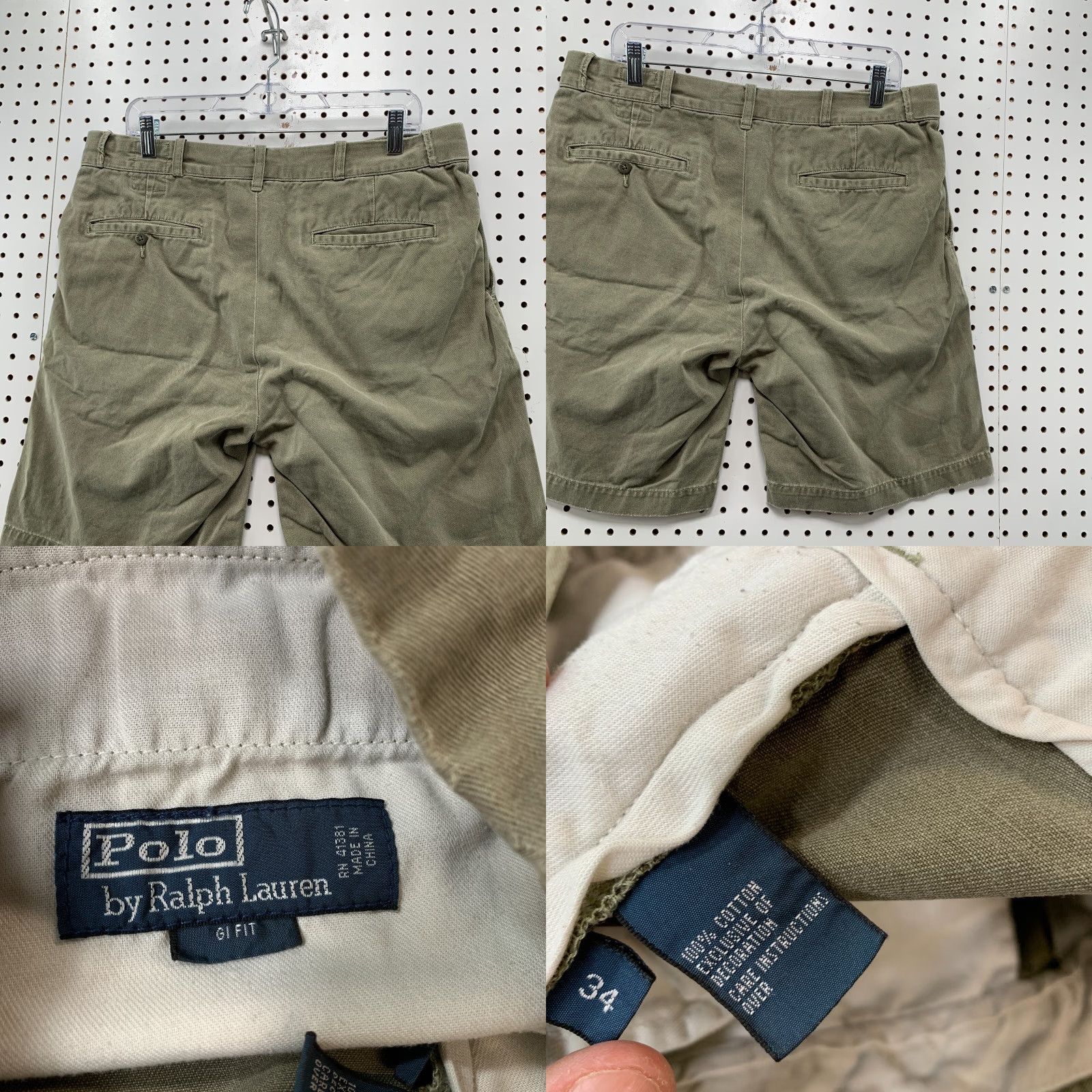 Polo Ralph Lauren Polo Ralph Lauren Chino Shorts Mens 34x9 Gray Preppy Casual Chino Shorts Casual Vintage 90s Mens Vintage Polo Ralph Lauren Size US S / EU 44-46 / 1 - 8 Thumbnail