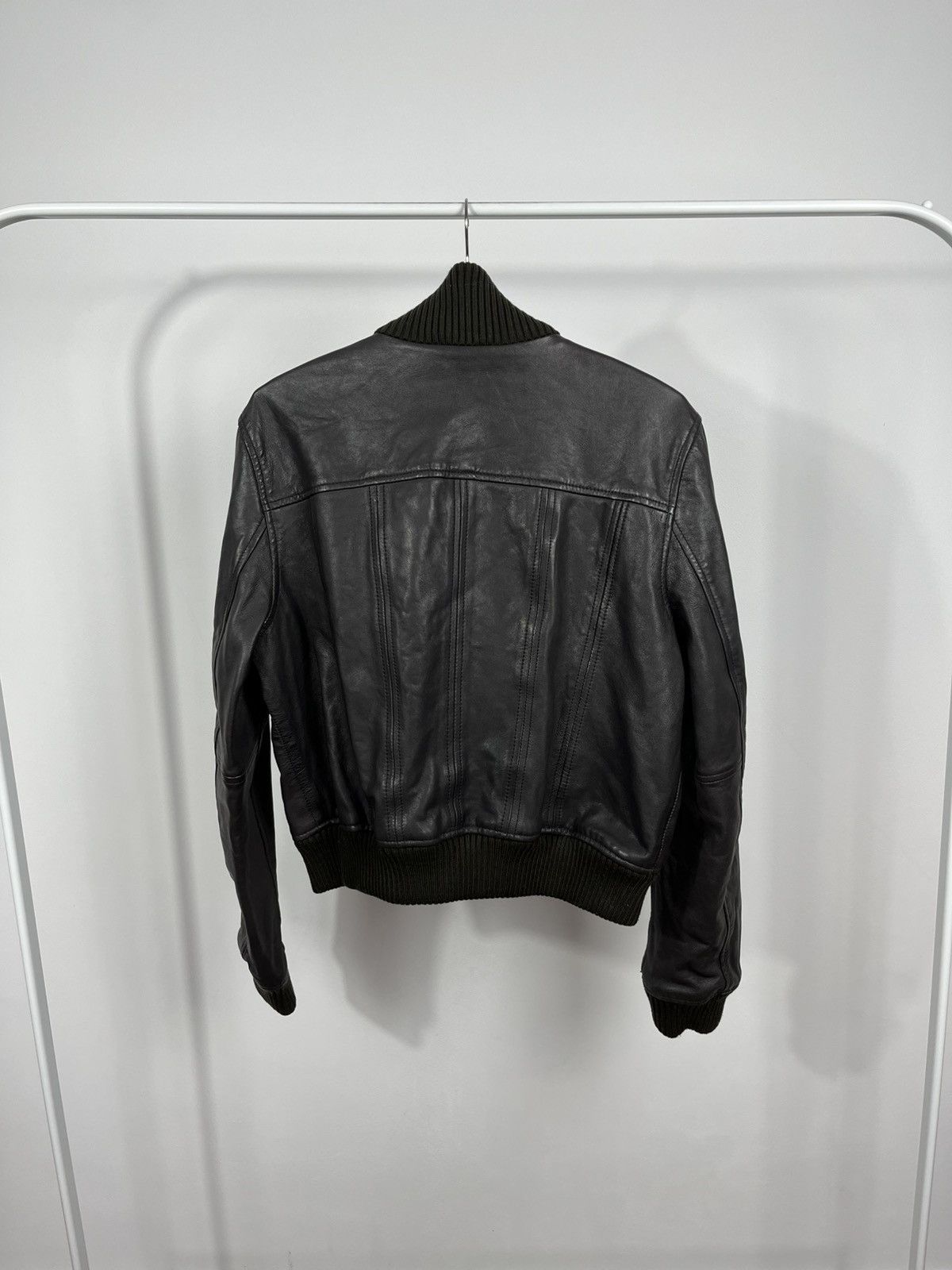Superdry Superdry Studios Lamb Leather Bomber Jacket Rib Biker EU42 Size M / US 6-8 / IT 42-44 - 11 Thumbnail