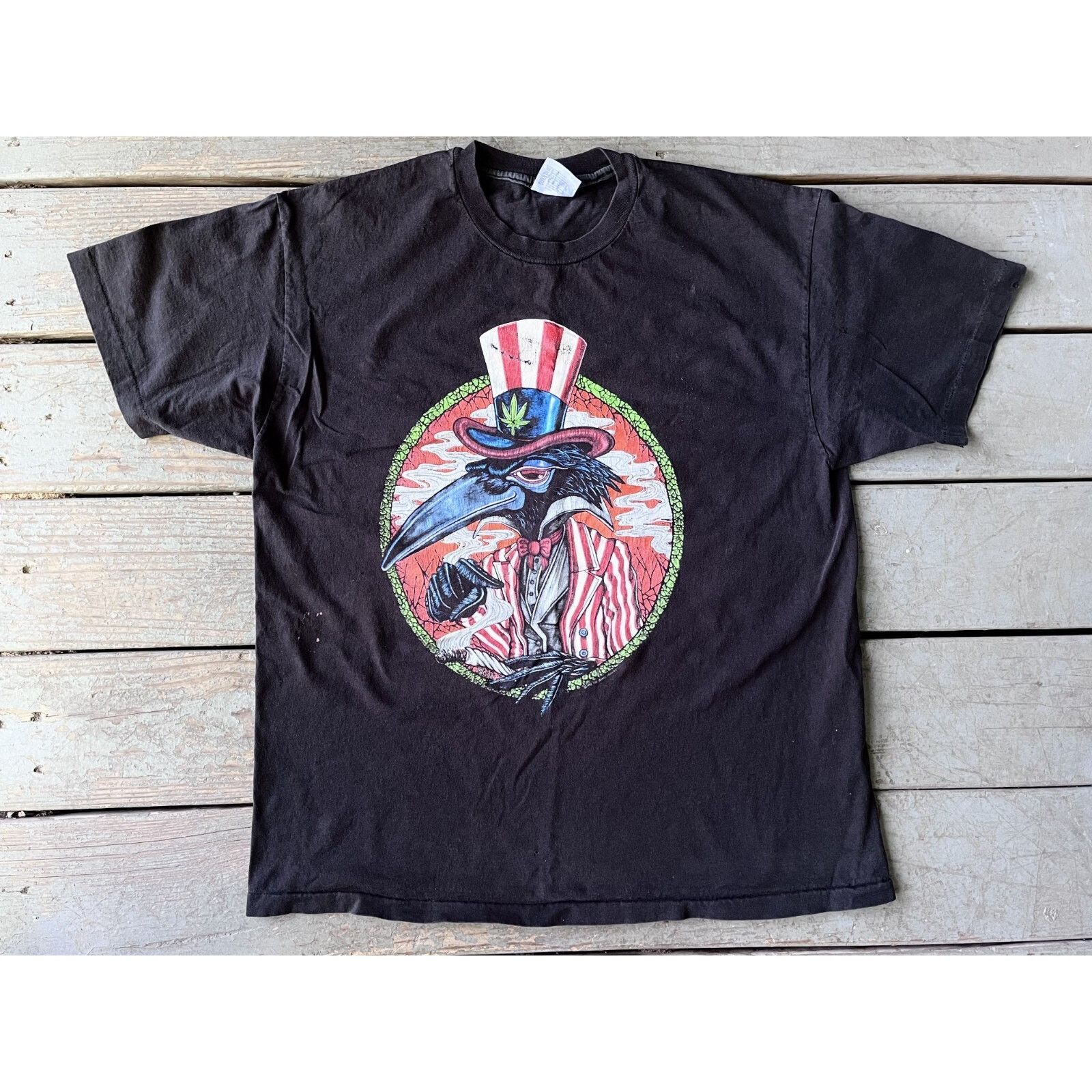 Hanes × Vintage Vintage 1993 Black Crowes High As The Moon Tour Shirt XL Size US XL / EU 56 / 4 - 1 Thumbnail