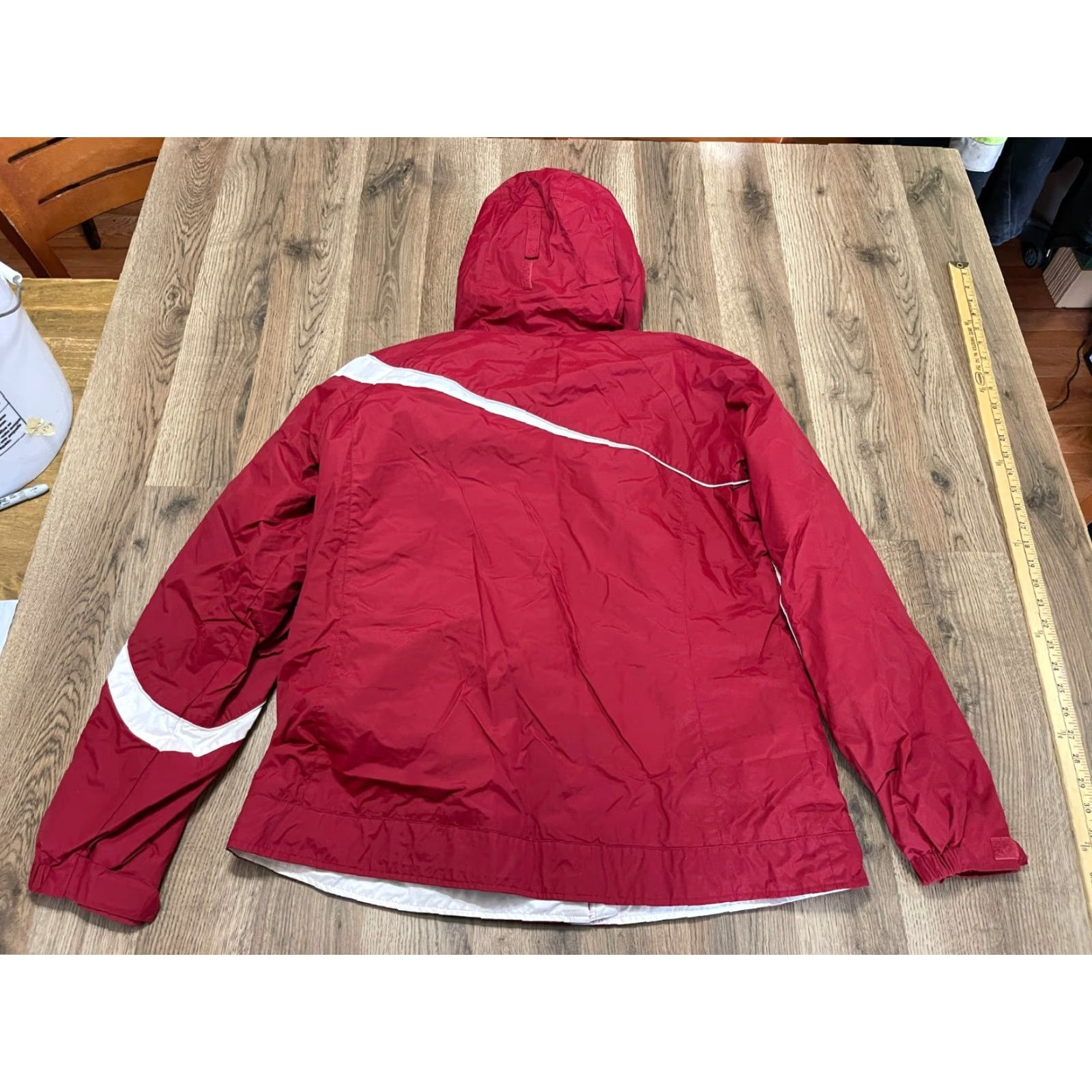 Vintage Columbia Jacket Womens XL Red White Full Zip Windbreaker Shirt? Size XL / US 12-14 / IT 48-50 - 2 Thumbnail
