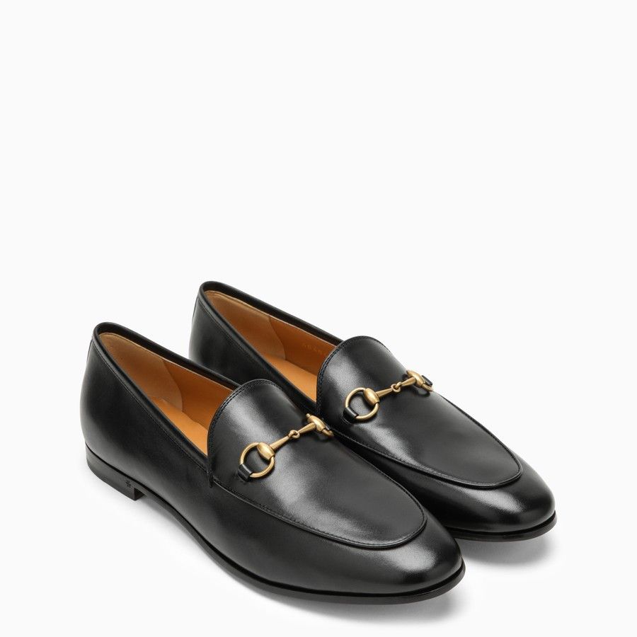 Gucci o1d2blof0824 Leather Jordaan Loafers in Black Size US 8 / IT 38 - 2 Thumbnail