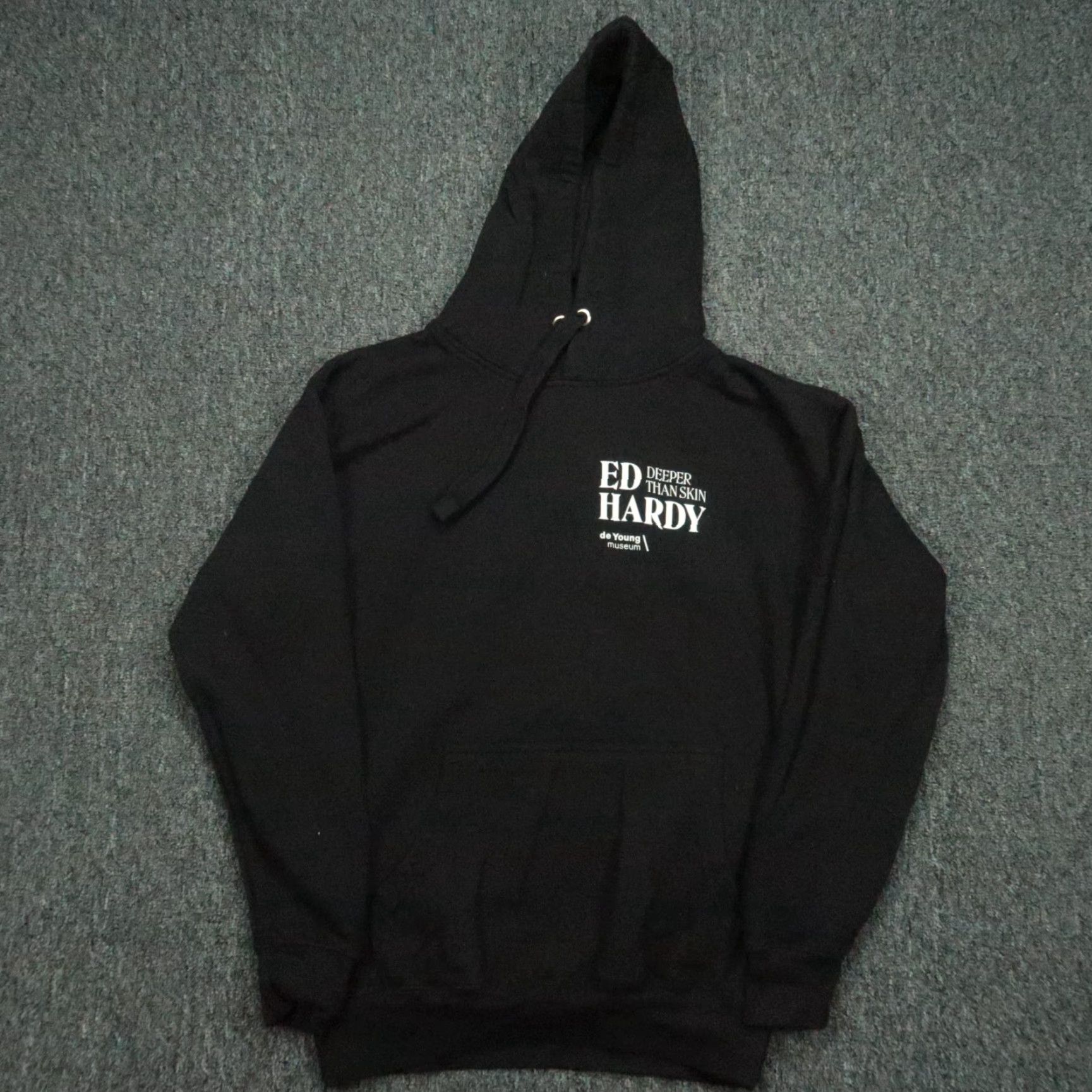 Ed Hardy Hoodie Mens Medium Black Deeper Than Skin De Young Museum Graphic