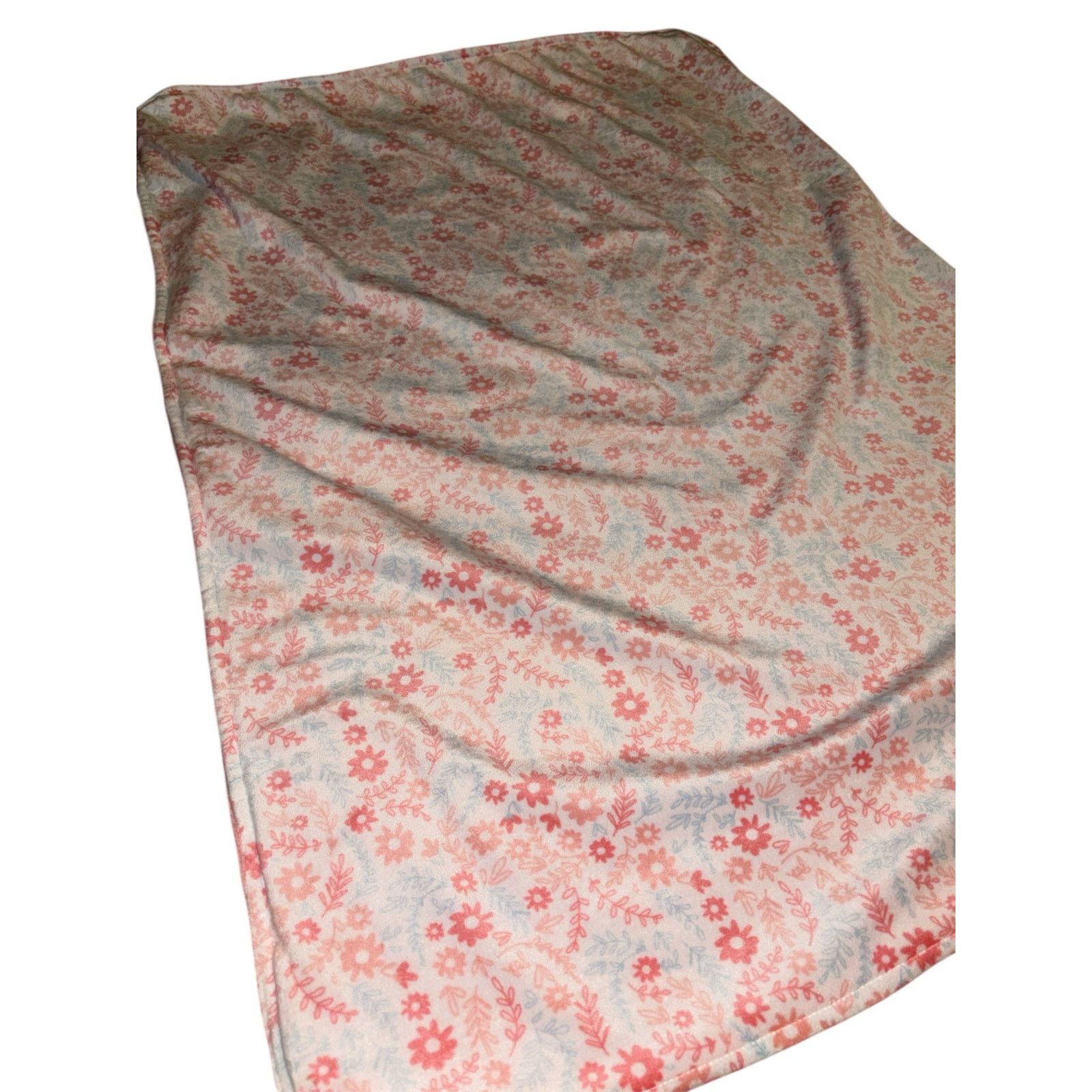 The Unbranded Brand Pink Floral Baby Blanket 30" x 40" Size ONE SIZE - 2 Thumbnail