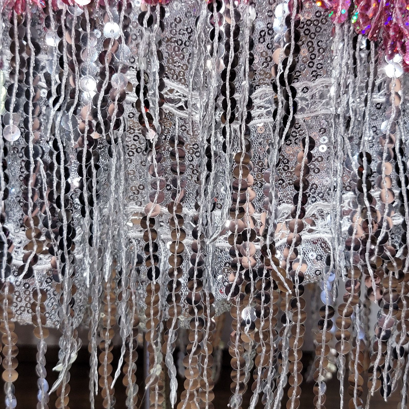 Other 2 Pc Sequin Silver Bottom & Pink Wrap - Size Large / OS Size 26" / US 2 / IT 38 - 3 Thumbnail