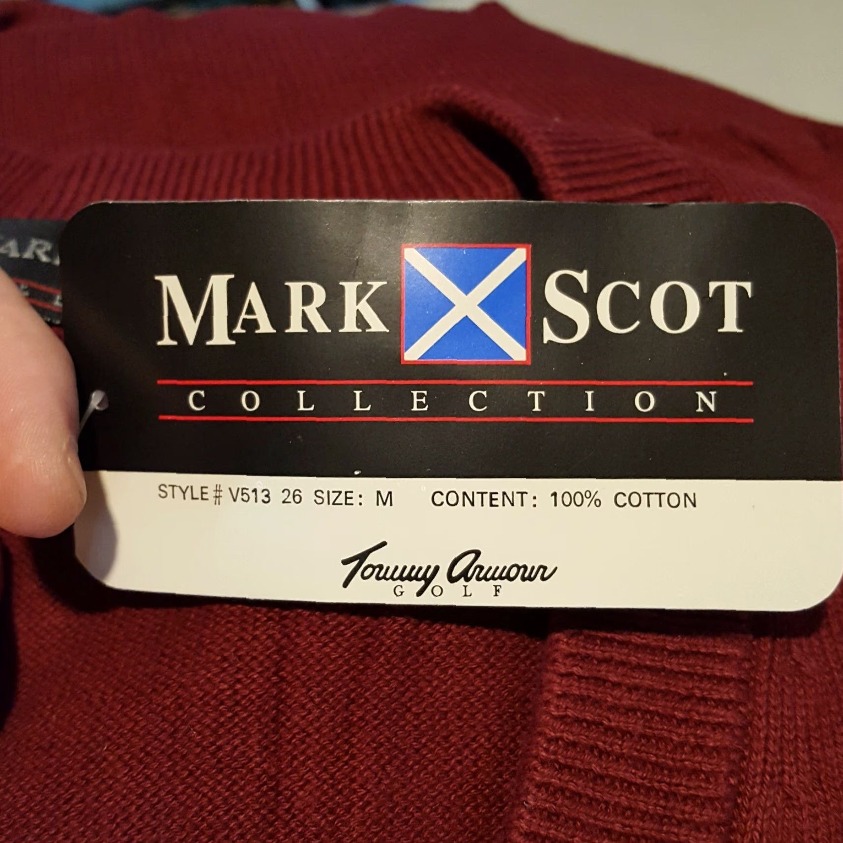 Vintage VINTAGE Tommy Armour Maroon Sweater Vest Shirt Men M Golf Knit Pullover V-Neck Sleeveless Regular Fit Cotton 90s Preppy Sports Vintage Size US M / EU 48-50 / 2 - 6 Thumbnail