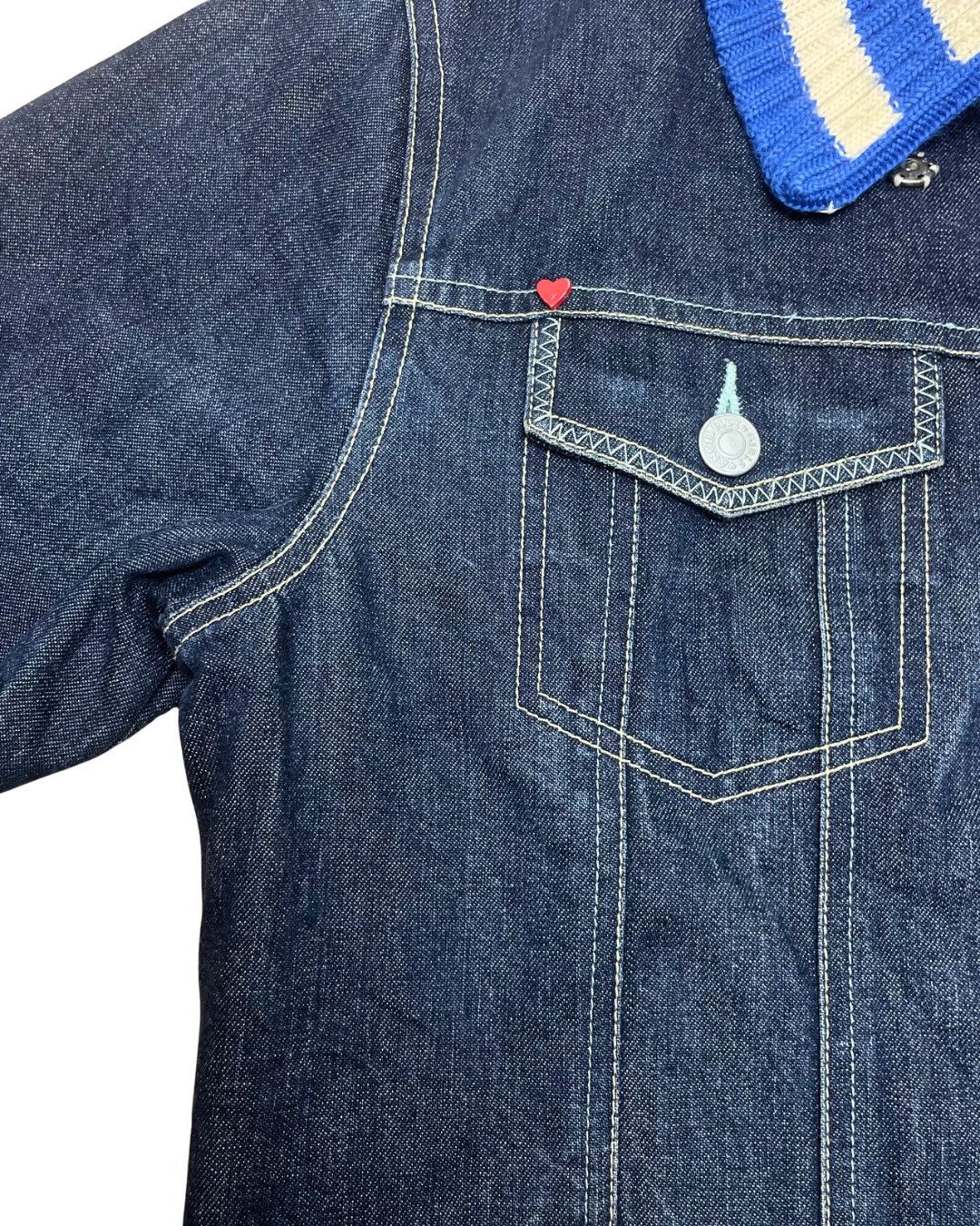 Angel Blue Angel Blue Knit Collar Denim Jacket Size M / US 6-8 / IT 42-44 - 12 Thumbnail