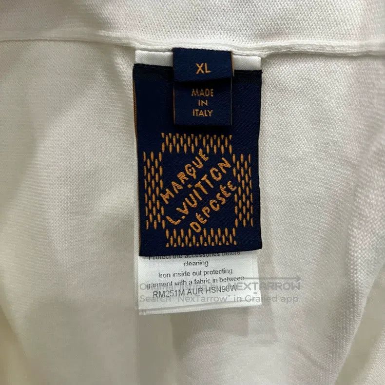 Louis Vuitton Louis Vuitton White leather logo knit short sleeves Size US XL / EU 56 / 4 - 6 Thumbnail
