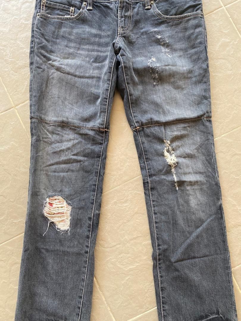 Issey Miyake × PPFM PPFM double waist distressed jeans Size US 30 / EU 46 - 11 Thumbnail