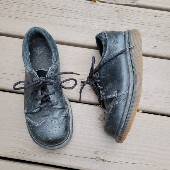 Dr. Martens × Vintage Vintage 90s y2k Dr Martens Docs Chunky Cap Toe Black Leather Size US 6 / IT 36 - 1 Thumbnail