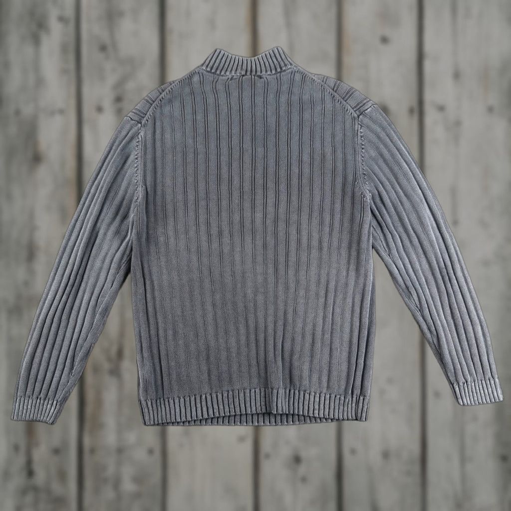Vintage Hathaway Sweater Mens Large Gray 1/4 Zip Mock Neck Ribbed Cotton Pullover Thick Casual Classic Pullover Mens Regular L Gray Zipper Knit Ribbed Cotton Size US L / EU 52-54 / 3 - 1 Thumbnail