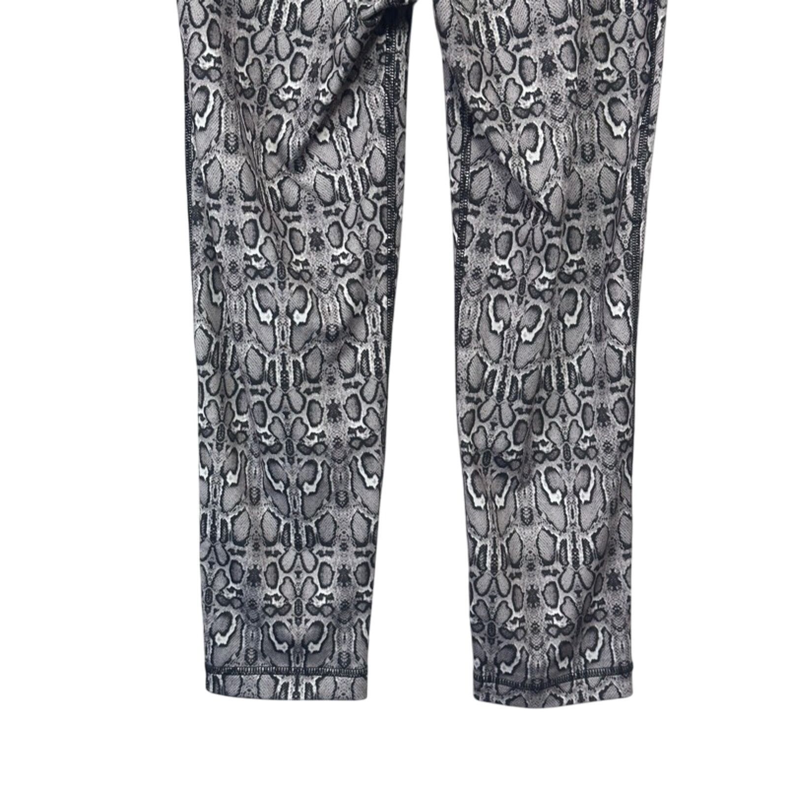 Other 90 Degree by Reflex Capri Leggings Stretchable Snake Gray S Size 29" - 6 Thumbnail